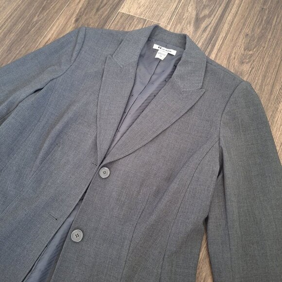 💙 Nygard Gray Lined Blazer Size 14 Preppy Office Formal Work Fall - Picture 6 of 9